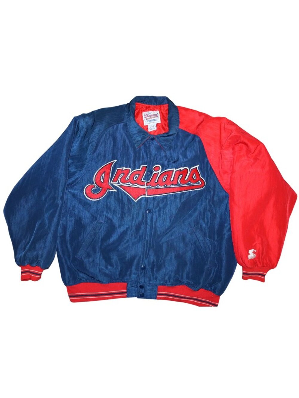Vintage 90s Cleveland Indians Starter Diamond Collection Jacket Mens XL USA